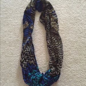 Long Scarf with Chevron Pattern